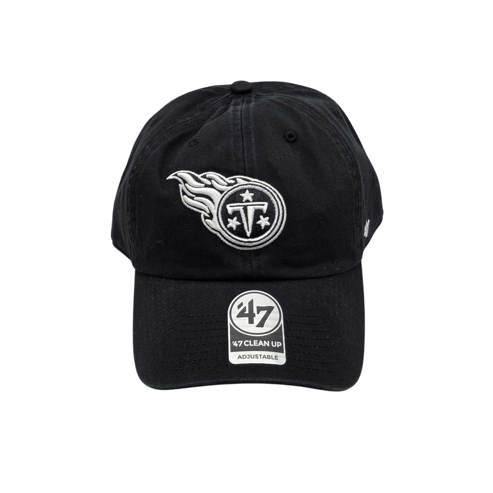 '47 Brand Clean Up Tennessee Titans NFL Strapback Dad Hat Cap Black Men's NEW